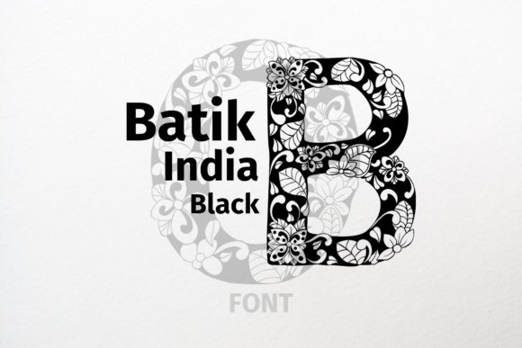 Batik India Black: A Display Font with Floral Sophistication