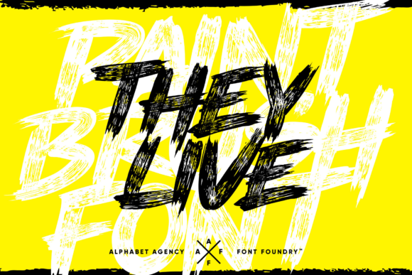 They Live Font: Bold Brushed Display for Impactful Designs